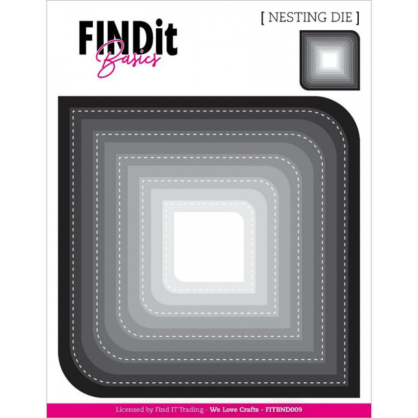 OakridgeStores.com | Find It Trading - Stitched Dual Corner Squares - Basics Nesting Dies - FITBNB009