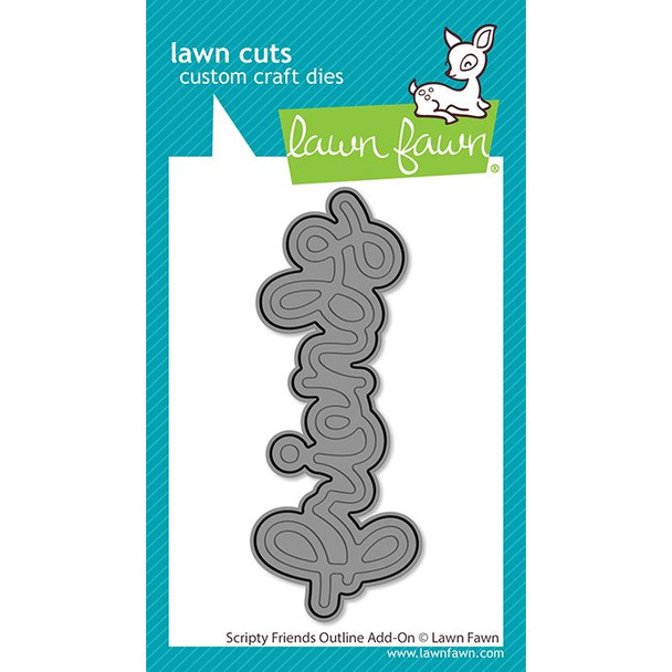 OakridgeStores.com | Lawn Fawn - Scripty Friends Outline Add-On - Lawn Cuts Custom Craft Dies - LF4094 783385668743