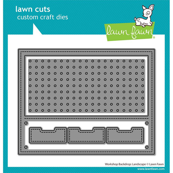 OakridgeStores.com | Lawn Fawn - Workshop Backdrop: Landscape - Lawn Cuts Custom Craft Dies - LF4096 783385668767