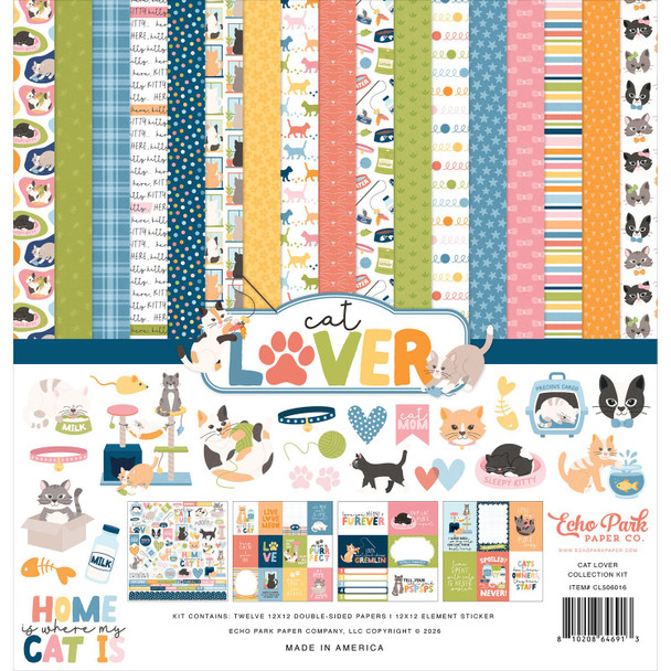 OakridgeStores.com | Echo Park Paper - Cat Lover - Collection Kit 12 x 12 inches - CL506016 810208646913