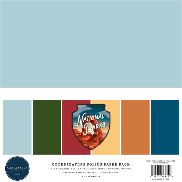 OakridgeStores.com | Carta Bella - National Parks No. 2 - Solids Kit 12 x 12 - CBNT504015 810208649556