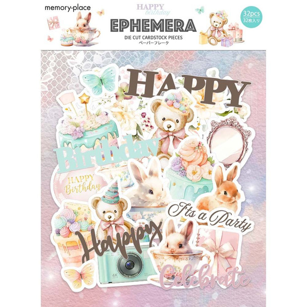 OakridgeStores.com | Memory Place - Happy Birthday - Ephemera Cardstock Die-Cuts - MP-61887