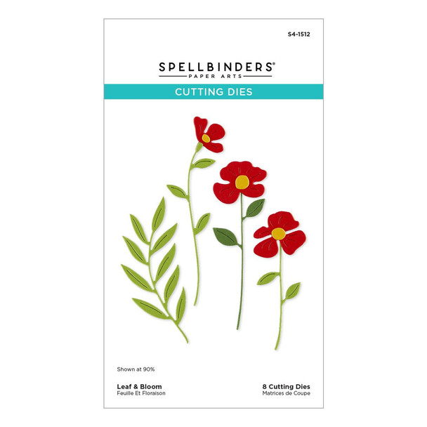 OakridgeStores.com | Spellbinders - Leaf & Bloom - Etched Dies - Poppy Song Collection - S4-1512 810176109892