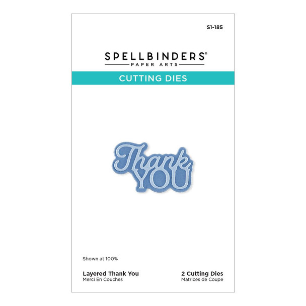 OakridgeStores.com | Spellbinders - Layered Thank You - Essentially Your Sentiments - Etched Dies - S1-185 810176109878