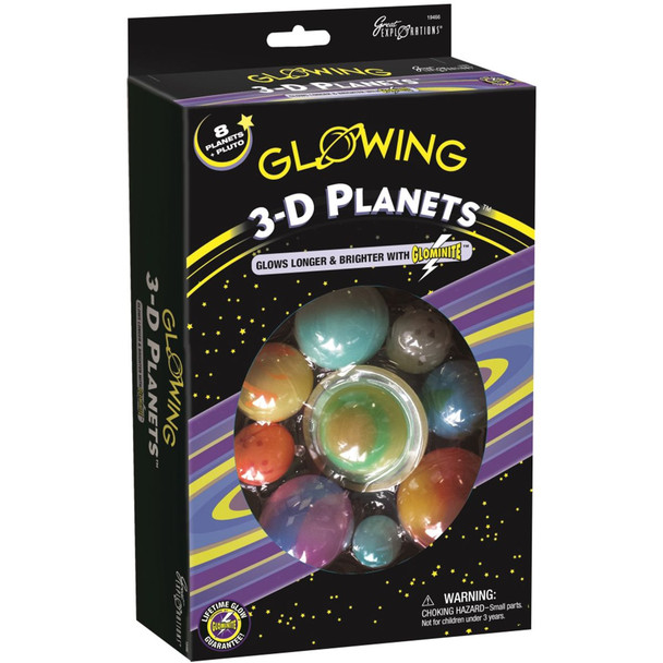 OakridgeStores.com | University Games - Great Explorations Glowing 3D Planets Kit - STEM Space Activity Kit for Ages 6+ - 19466 040595194661