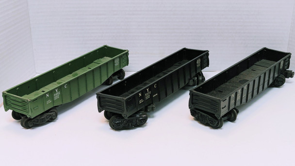 RESALE SHOP - Lot of 3 Lionel New York Central Gondolas - RIOR-WLCR3LOT-U4907