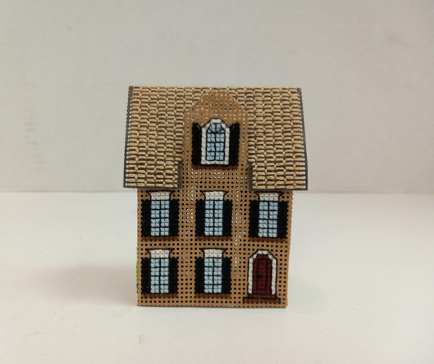RESALE SHOP - VTG Needlepoint Brown Home Dollhouse Miniature - BABE-BROWNHOME-NS5974