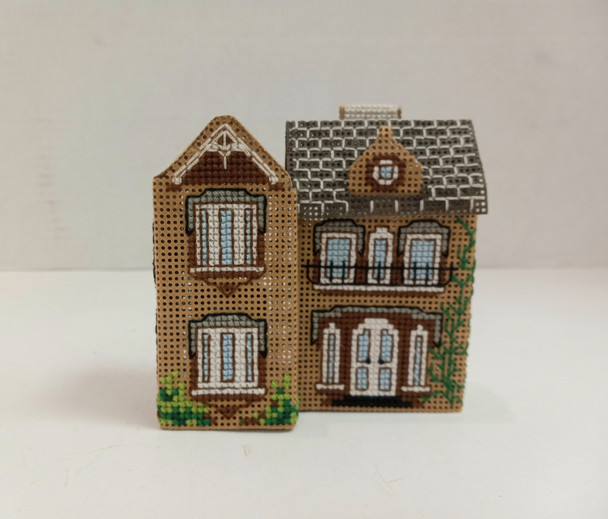 RESALE SHOP - VTG Needlepoint Light Brown Home Dollhouse Miniature - BABE-LIGHTBROWNHOME-NS5976