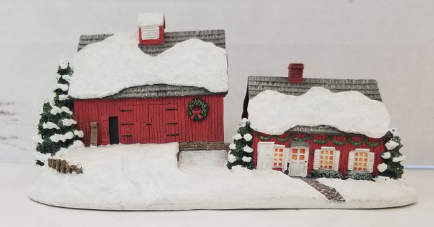 RESALE SHOP - VTG Hawthorne Rockwell Home for Holiday "Christmas Eve at The Studio" Barn#4224A - BABE-STUDIO4224-LN6132