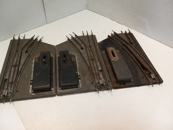 RESALE SHOP - Lot Of Three Untested American Flyer Switches One Right, Two Left - WINO-3SWITCH2-U6060