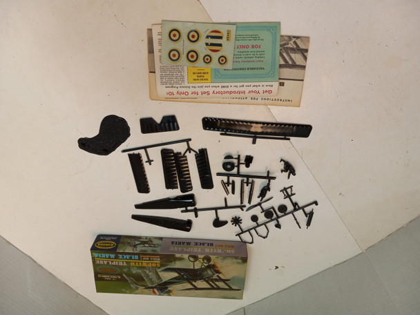 RESALE SHOP - 1/48 AURORA SOPWITH TRIPLANE BLACK MARIA #100-100 VINTAGE WWI AIRPLANE MODEL NOB - BOBR-100-100-NOB6201