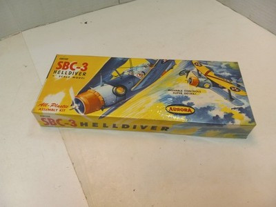 RESALE SHOP - Vintage Aurora 1956 Curtiss SBC-3 Helldiver 1/4" Model Kit 117-98 NEW SEALED - BOBR-117-100-NS6183