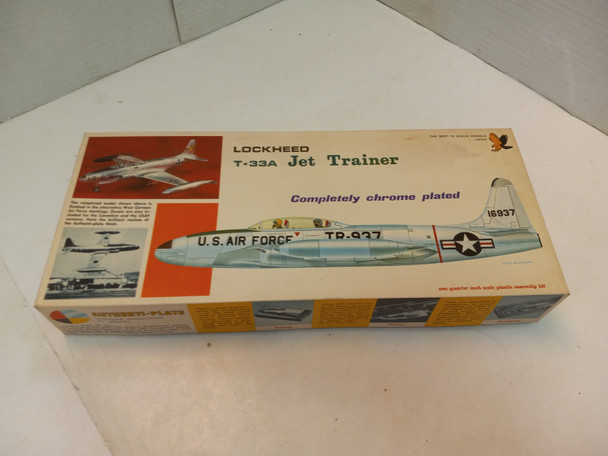 RESALE SHOP - Hawk Chrome Plated Lockheed T-33A Trainer Jet Model Kit 207-200 Vintage NICE! - BOBR-207-200-NOB6162