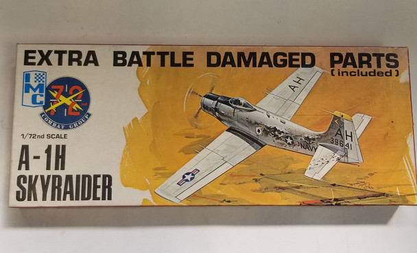 RESALE SHOP - IMC 1/72 Scale A-1H Skyraider and Extra Battle Damaged Parts #484-100 - BOBR-484-100-NOB6891