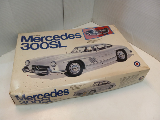 RESALE SHOP - Entex Vintage 1:16 Scale 1955 Mercedes 300SL Gullwing Model Kit STARTED - BOBR-9019-U6881