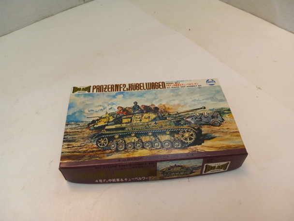 RESALE SHOP - Vintage AHM AFV Series Panzer IV F2 & Kubelwagen K-502 HO Scale Model Kit Sealed - BOBR-K-502-NOB6880
