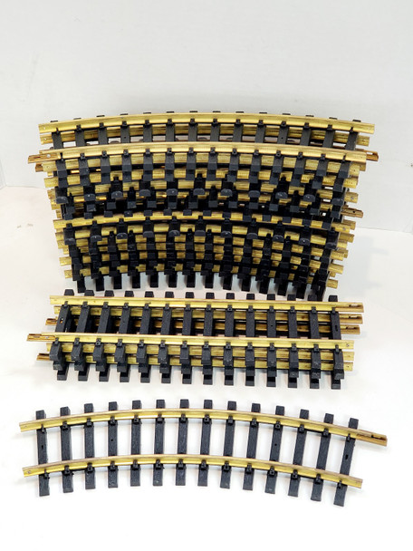 RESALE SHOP - Aristocraft Brass Curved/Straight Track Pieces (Lot of 15 ) - BRMA-BRSTRK-LN6063