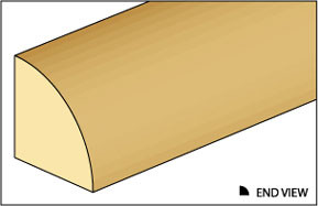 OakridgeStores.com | NORTHEASTERN SCALE LUMBER - 1/8" Quarter Round (2-Pack) NE574