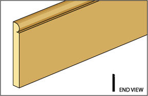 OakridgeStores.com | NORTHEASTERN SCALE LUMBER - 1/2" Baseboard - Dollhouse (2-Pack) NE949