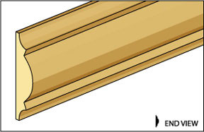 OakridgeStores.com | NORTHEASTERN SCALE LUMBER - 1/4" Chair Rail (2-Pack) NE952