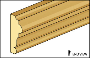 OakridgeStores.com | NORTHEASTERN SCALE LUMBER - 1/4" Chair Rail - Dollhouse Miniature NE957