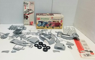 RESALE SHOP - AMT 36 Ford Customizing Kit 1/25 Stock Roadster Chopped Coupe 3 in 1 #149 - BOBR-149-LN7111