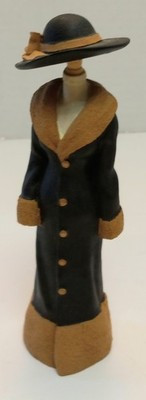 RESALE SHOP - Bombay Company 1:12 Resin Ladies Full-Length Black Coat & Hat on Mannequin - CIMA-2212812-NOB7231