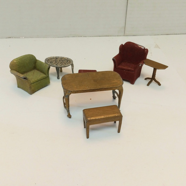 RESALE SHOP - 1:12 Lot of 7 Misc. Metal Furniture - CIMA-7-U7240