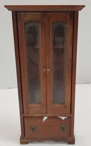 RESALE SHOP - Shackman Dollhouse Gun Curio Cabinet No Guns 1:12 With Misc. Tools - RUMA-CURIO-LN7204