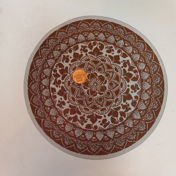 RESALE SHOP - Sam's World Gouldenlabel Large Round 7" Double-Sided Floral Bordered Rug - SAM-LC008-NS7372