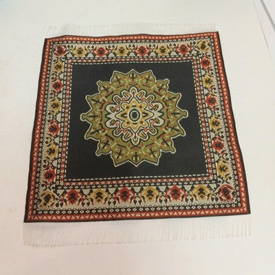 RESALE SHOP - Sam's World Gouldenlabel Large Square 8" x 8" Green & Black Medallion Rug - SAM-LS005-NS7321