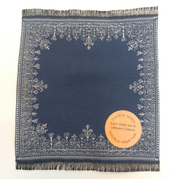 RESALE SHOP - Sam's World Gouldenlabel Medium Square 6" x 6" Double-Sided Blue & Grey Rug - SAM-MS008-NS7387