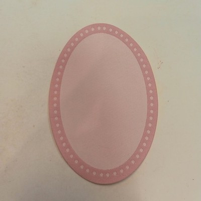 RESALE SHOP - Sam's World Gouldenlabel Small Oval 3.5" x 5" Pink Bordered Rug - SAM-SO002-NS7364