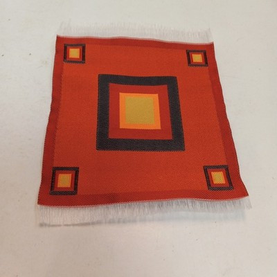 RESALE SHOP - Sam's World Gouldenlabel Small Square 5" x 5" Orange Geometric Rug - SAM-SS002-NS7311