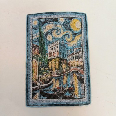 RESALE SHOP - Sam's World Gouldenlabel Small 4.5" x 3" Van Gogh Inspired Venetian Tapestry - SAM-T002-NS7390