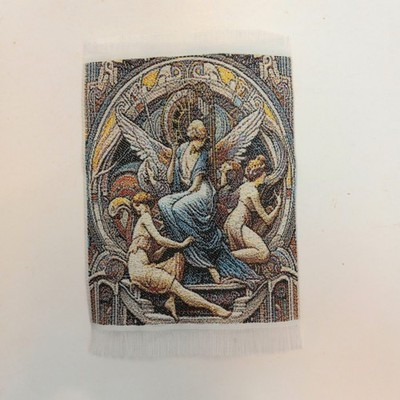 RESALE SHOP - Sam's World Gouldenlabel 4.5" x 3" Medieval Inspired Angel Tapestry - SAM-T006-NS7394