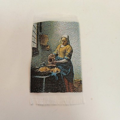 RESALE SHOP - Sam's World Gouldenlabel 4.5" x 3" The Milkmaid by Vermeer Tapestry - SAM-T007-NS7396