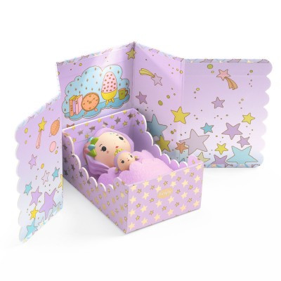 OakridgeStores.com | Djeco - Tinyly Violet Tinyroom - Portable Mini Bedroom Playset for Ages 4+ - 06965 3070900069657