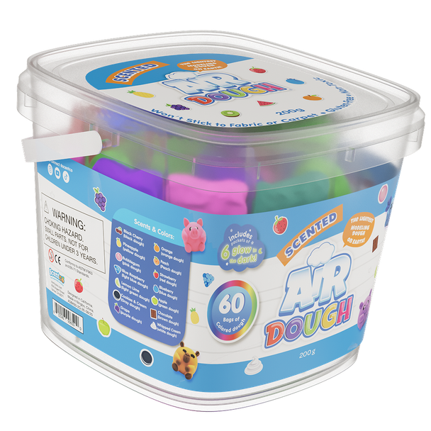 OakridgeStores.com | Scentco - Scented Air Dough: Imagination Bucket - Modeling Dough Kit, 60-Bag Set - ADBK60-2G26 692046996814