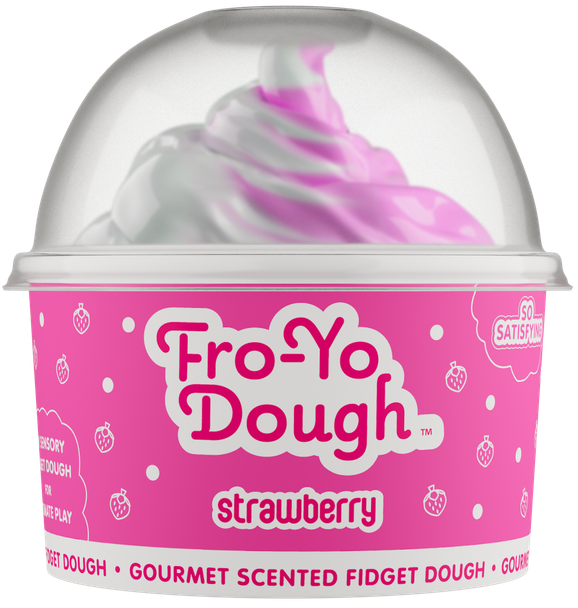 OakridgeStores.com | Scentco - Strawberry Fro-Yo Dough - Scented Sensory Fidget Dough Cup w/ Spoon & Mix-Ins - FYSD03 692046902945