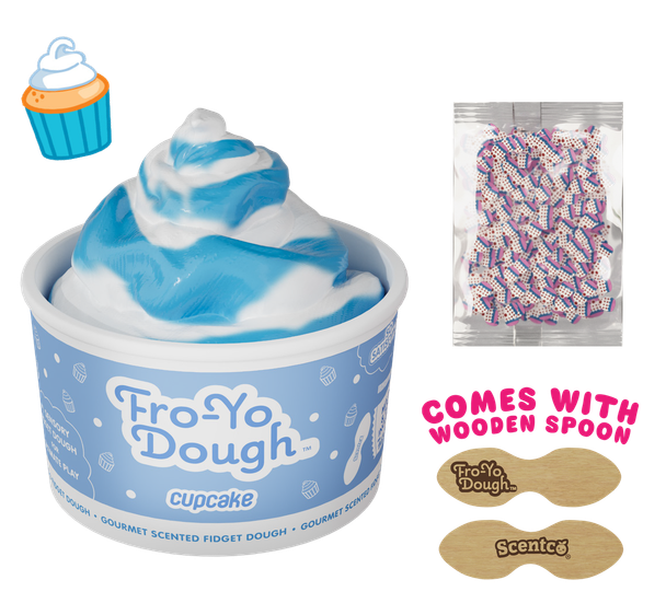OakridgeStores.com | Scentco - Cupcake Fro-Yo Dough - Scented Sensory Fidget Dough Cup w/ Spoon & Mix-Ins - FYSD04 692046922011