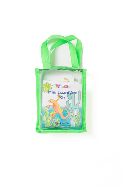 OakridgeStores.com | Tiny Easel - Mini Lizard Art Kit - Watercolor Set with Case - 35588 860012355884