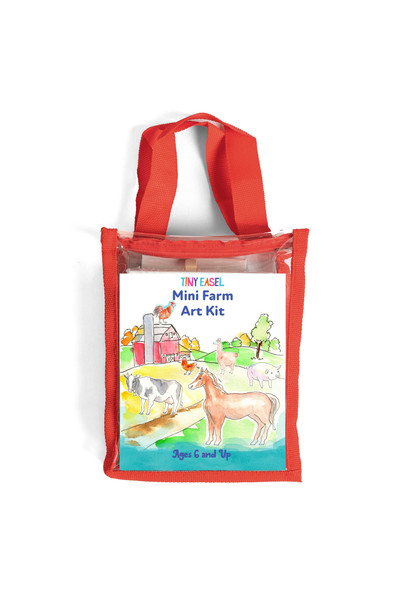 OakridgeStores.com | Tiny Easel - Mini Farm Art Kit - Watercolor Paint Kit with Case - 91433 850072914336