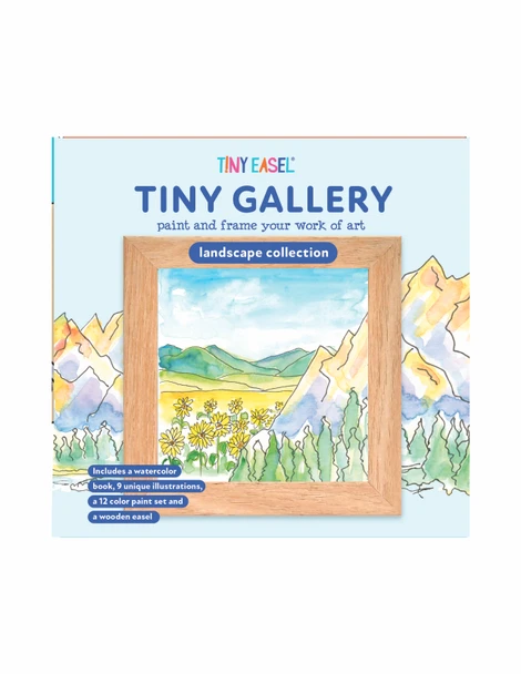 OakridgeStores.com | Tiny Easel - Tiny Gallery - Landscape Collection - Watercolor Painting Set with Easel - 91438 850072914381