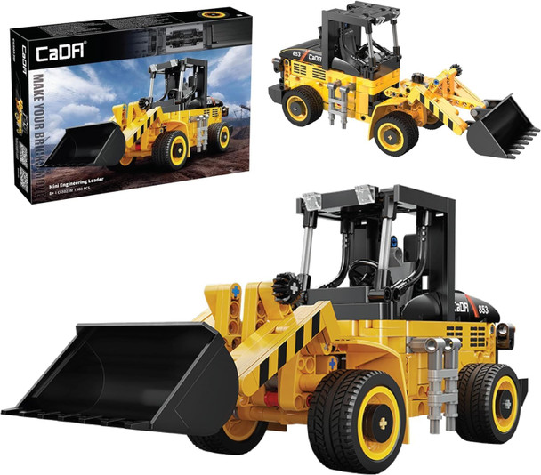 OakridgeStores.com | Thin Air Brands - CaDA Bricks Front Loader Tractor Building Kit - 403-Piece Construction Vehicle - C277 850080672778
