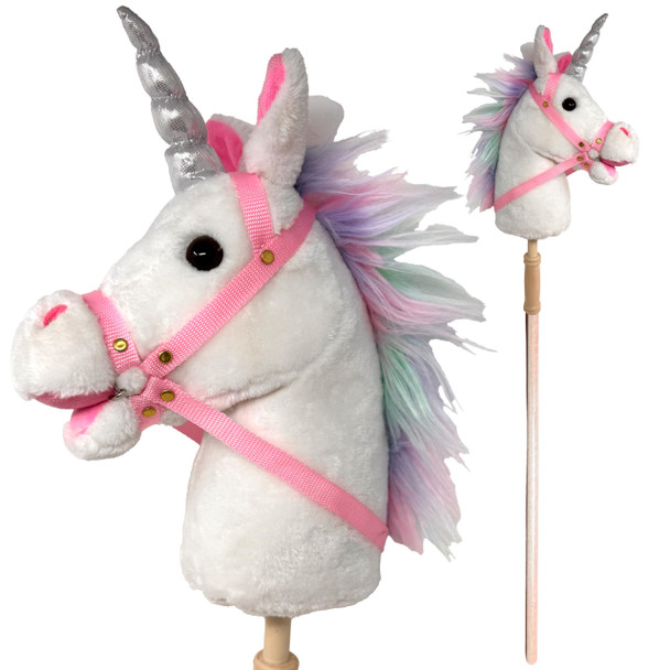 OakridgeStores.com | Thin Air Brands - Playful Minds Stick Horse Unicorn - Imaginative Role Play Plush with Sound Effects - PM112 850062841123