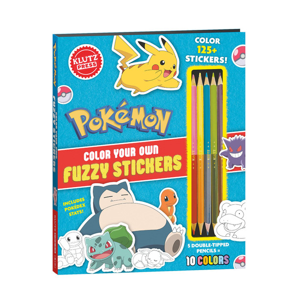 OakridgeStores.com | KLUTZ - Pokemon Color Your Own Fuzzy Stickers - Coloring Sticker Kit - 781103 9781546176848