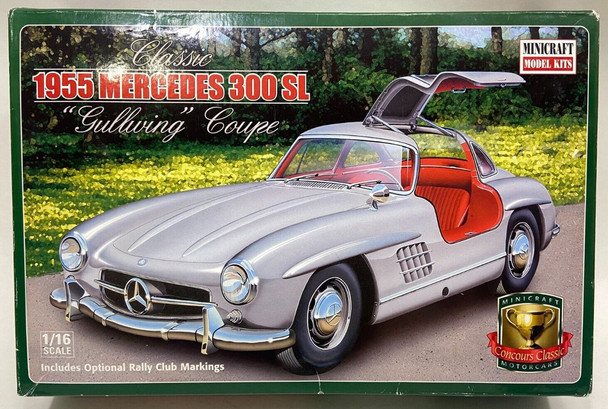 OakridgeStores.com | RESALE SHOP - Minicraft 11227 Mercedes Benz 300SL Gullwing Coupe 1955 Model Kit MCM 1/16 Scale - BREV-11227-NS7954 CNSG048051112273