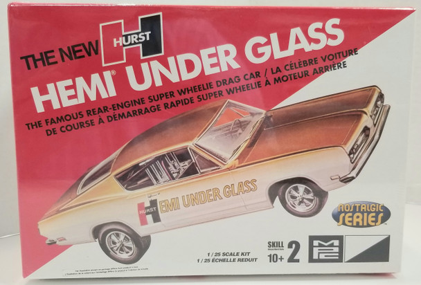 OakridgeStores.com | RESALE SHOP - MPC Nostalgic Series New Hurst Plymouth Hemi Under Glass 1/25 #38418 - BREV-38418-NS8173 CNSG036881384182