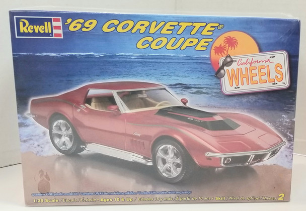 OakridgeStores.com | RESALE SHOP - Revell #85-2866 1969 Corvette Coupe California Wheels 1/25 - BREV-85-2866-NS8166 CNSG031445028663